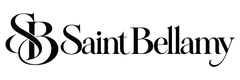 Saint Bellamy in elegant title-case serif lettering beside the interlocking SB monogram.